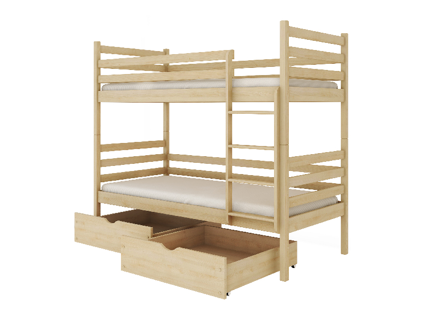 Dětská postel 90 cm Nubia (s roštem a úl. prostorem) (borovice)