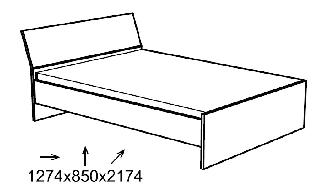 Manželská posteľ 180x200 typ TA-24 Taylor (dub wotan) (bez roštu a matrace)