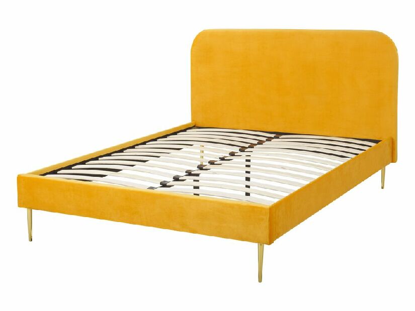 Manželská postel 140 cm Faris (žlutá) (s roštem)