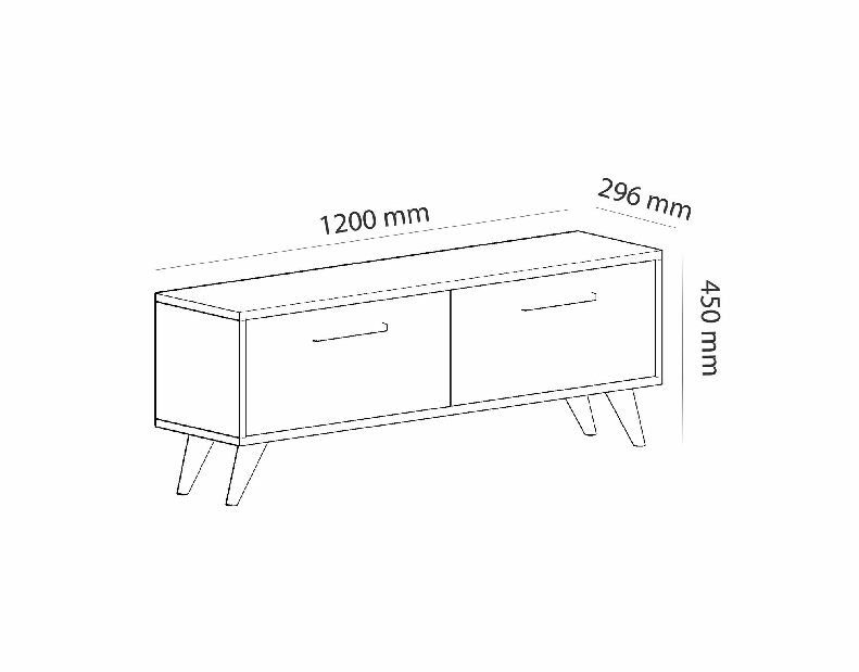 TV stolek/stojan Mesa (bílá + antracit)