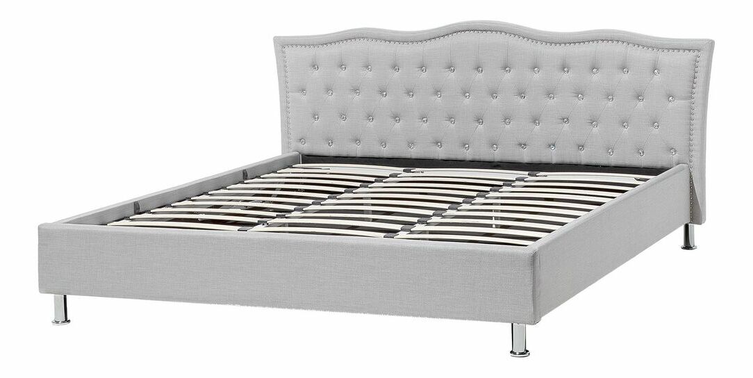 Manželská postel 180 cm MATH (s roštem a úl. prostorem) (šedá)