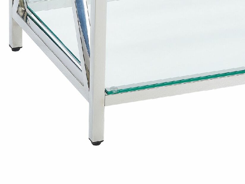 Příruční stolek Alberine (stříbrná)