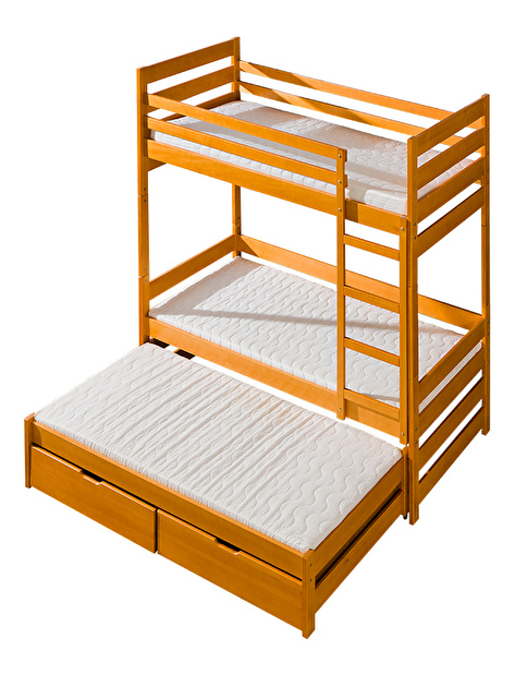 Patrová postel 80 cm Furo (s rošty a úl. prostorem)