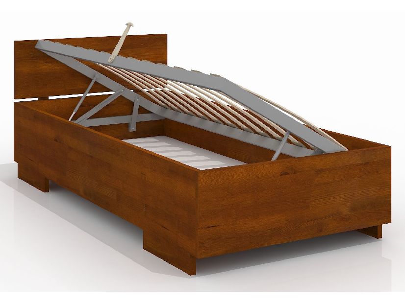 Jednolůžková postel 90 cm Naturlig Kids Larsos High BC (borovice) (s roštem)
