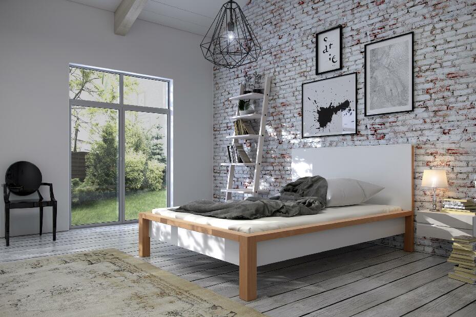 Manželská postel 200 cm Naturlig Lavikker (s roštem)