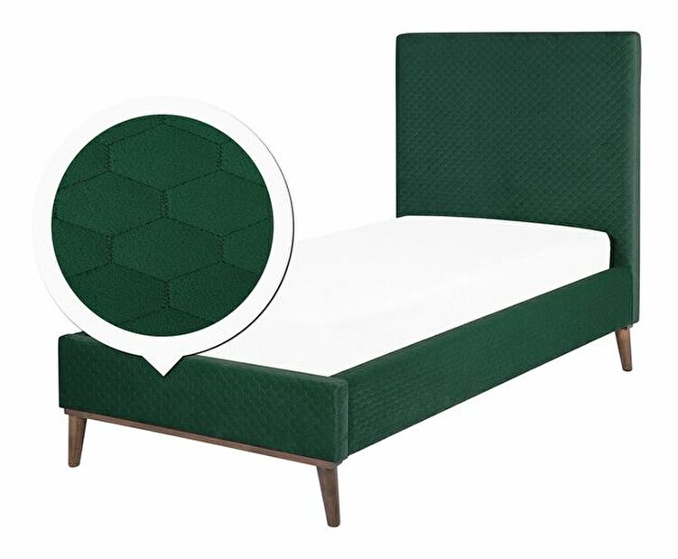 Jednolůžková postel 90 cm BARON (s roštem) (zelená)