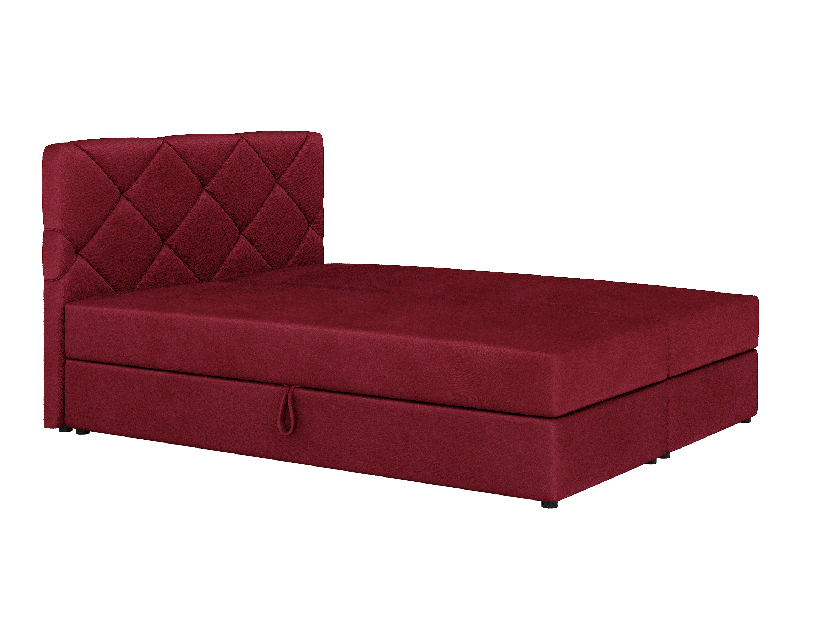 Kontinentální postel 180x200 cm Karum Comfort (bordó) (s roštem a matrací)