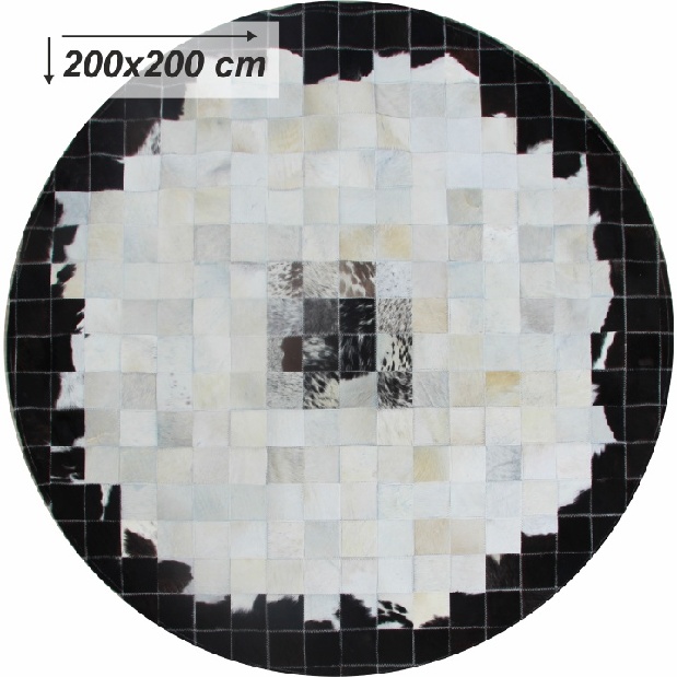 Kožený koberec Korlug TYP 09 (hovězí kůže + vzor patchwork)