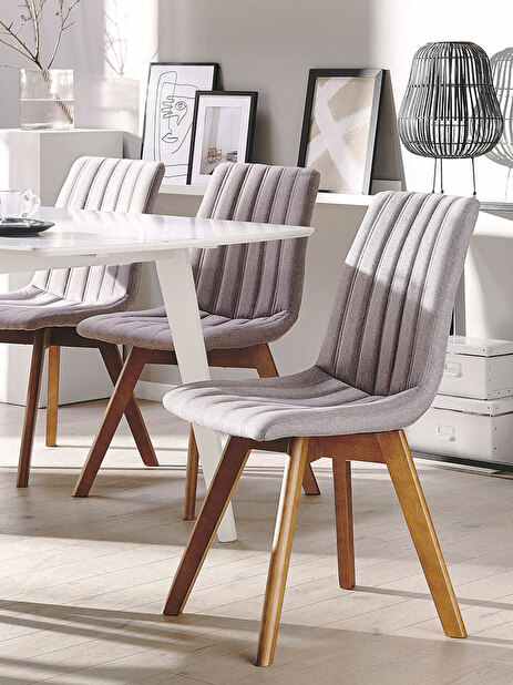 Set 2 ks. jídelních židlí Camilla (buk + tmavě šedá)