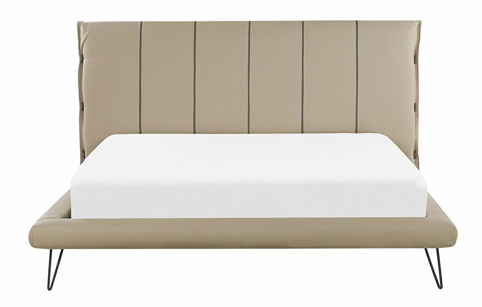 Manželská postel 180 cm BETTEA (s roštem) (béžová)