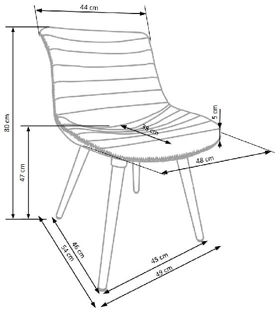 Jídelní židle K267 (hnědá)