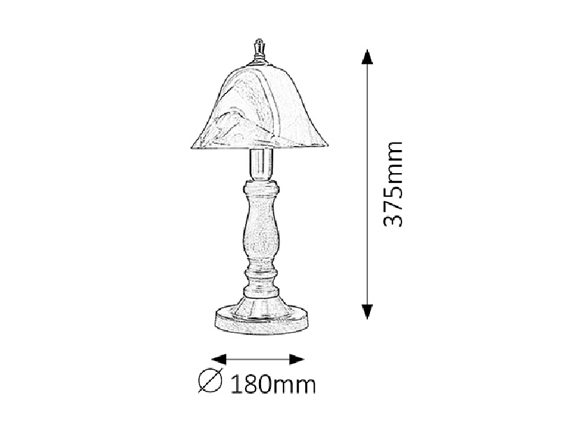 Stolní lampa Rustic 3 7092 (bronzová + ořech vlašský + hnědá)