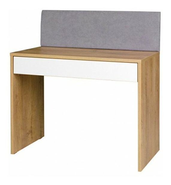 Písací stôl Minley M6 (dub lefkas + bílá)