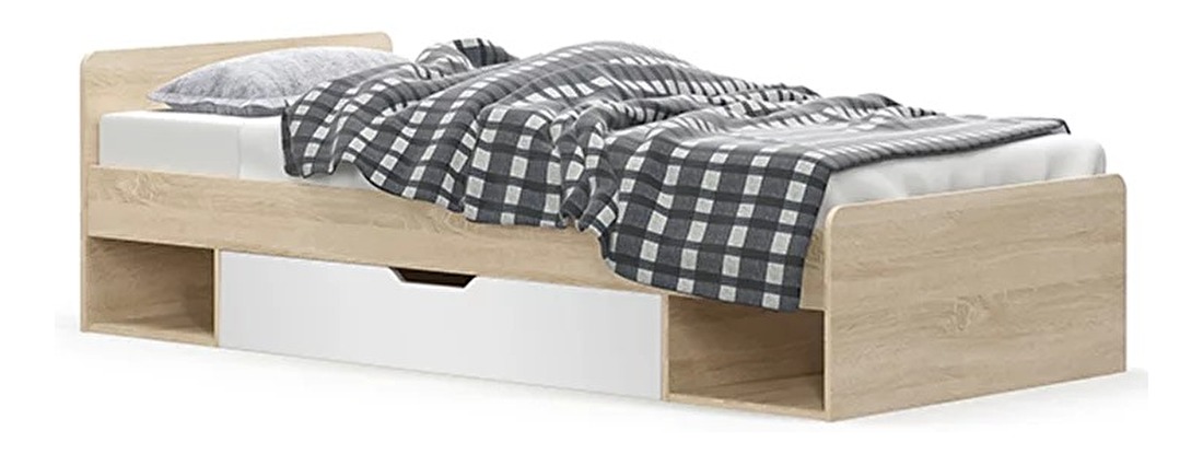 Jednolůžková postel 90 cm Thornham 1S/90 (s úl. prostorem) (bílá) *výprodej