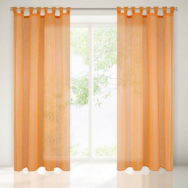 Záclona 140x250 cm Eva (oranžová)