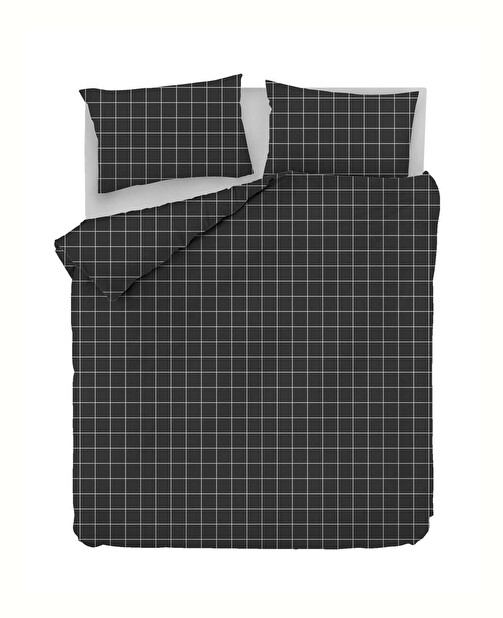 Ložní prádlo 200 x 220 cm Piggi (černá + šedá)