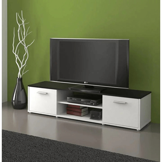 TV stolek/skříňka Zelia 01 (černá + bílá) *výprodej