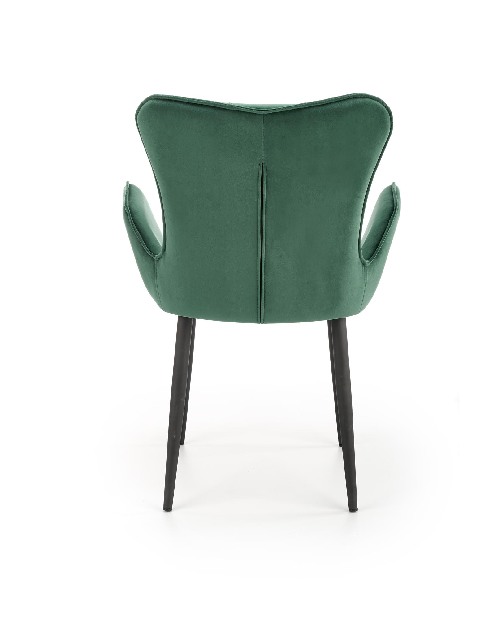 Jídelní židle Kipta (tmavě zelená + černá)