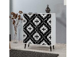 Skříňka Mozaic (bílá + černá)