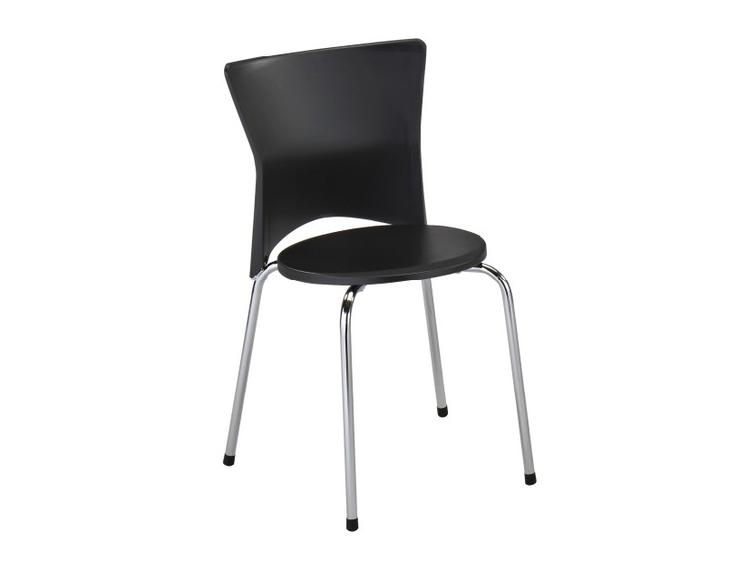 Jídelní židle Brisa (černá + chrom)