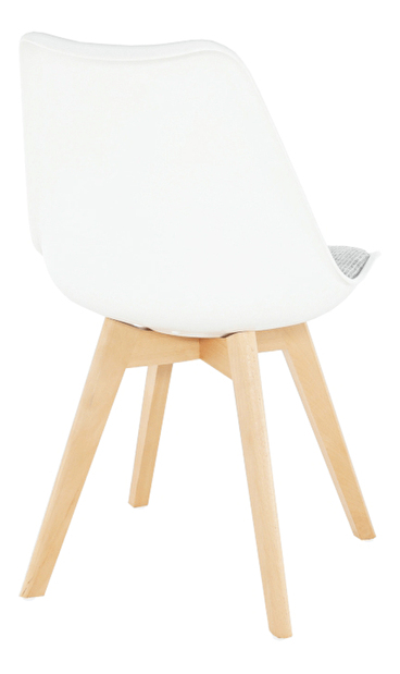 Jídelní židle Damaria (bílá + světle šedá)