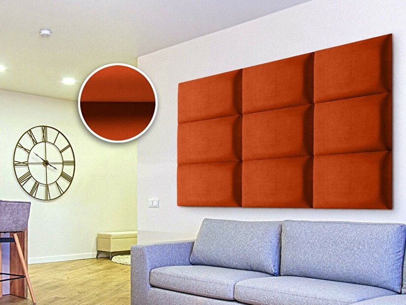 Čalouněný panel Soundless 40x30 cm (oranžová)
