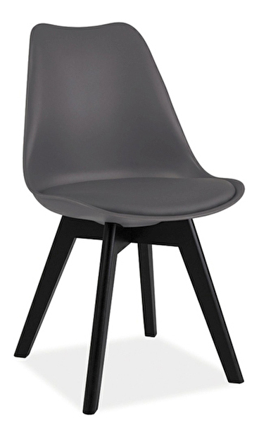 Jídelní židle Kim (šedá + černá)