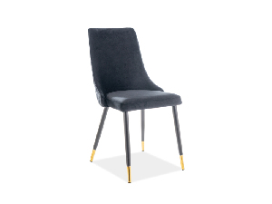 Jídelní židle Polly (šedá + zlatá)