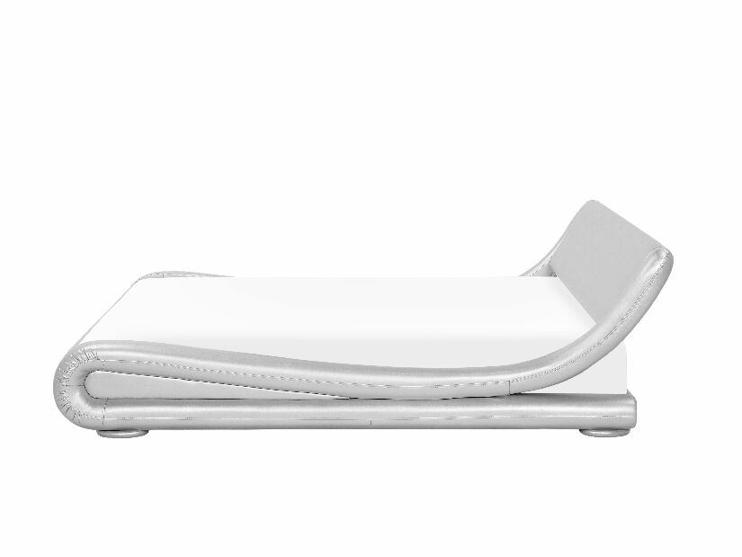 Manželská postel 180 cm AVENUE (s roštem) (stříbrná lesklá)