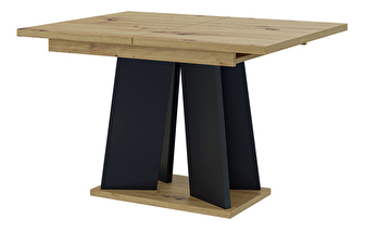 Jídelní stůl Mulnu (artisan + černá) (pro 4 až 6 osob)