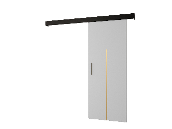Posuvné dveře 90 cm Sharlene X (bílá matná + černá matná + zlatá)