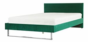 Manželská postel 180 cm BELAE (s roštem) (zelená)