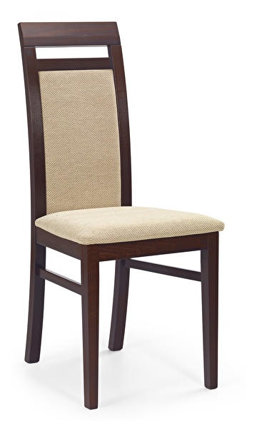 Jídelní židle Ain Ořech tmavý + béžová