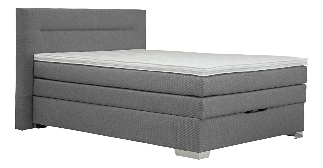 Manželská postel Boxspring 180 cm Blanář Doria (tmavě šedá) (s matracemi)