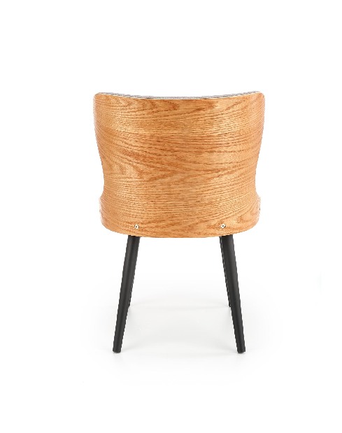 Jídelní židle Kosira (šedá + dub přírodní + černá)