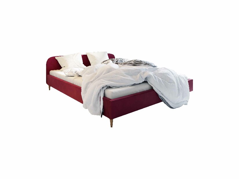 Manželská postel 180 cm Lon (bordó) (bez roštu a úložného prostoru)