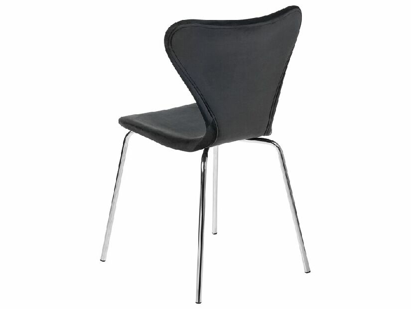 Set 2 ks jídelních židlí Baylor (černá + stříbrná)