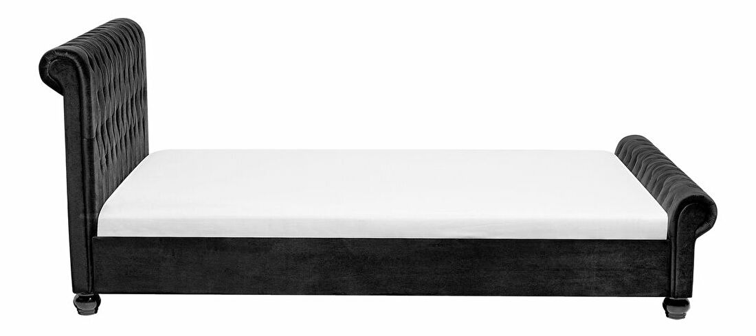 Manželská vodní postel 140 cm Alexandrine (černá) (s roštem a matrací)