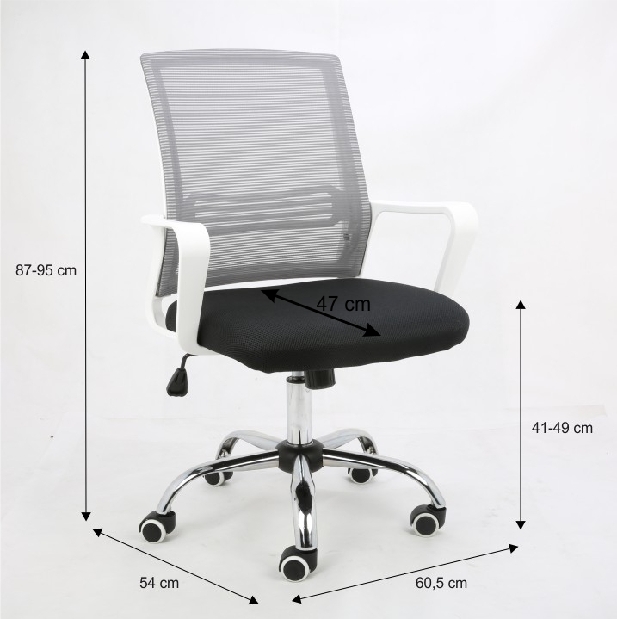 Kancelářská židle Aphin (šedá + černá)