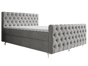 Jednolůžková postel 120 cm Clinton Bonell (šedá) (s roštem, s úl. prostorem)