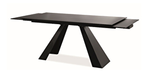 Rozkládací jídelní stůl 120-180 cm Shelia (černá + černá) (pro 4 až 8 osob)