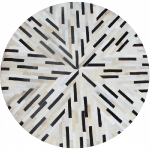 Kožený koberec 200x200 cm Kazuko TYP 08 (hovězí kůže + vzor patchwork)
