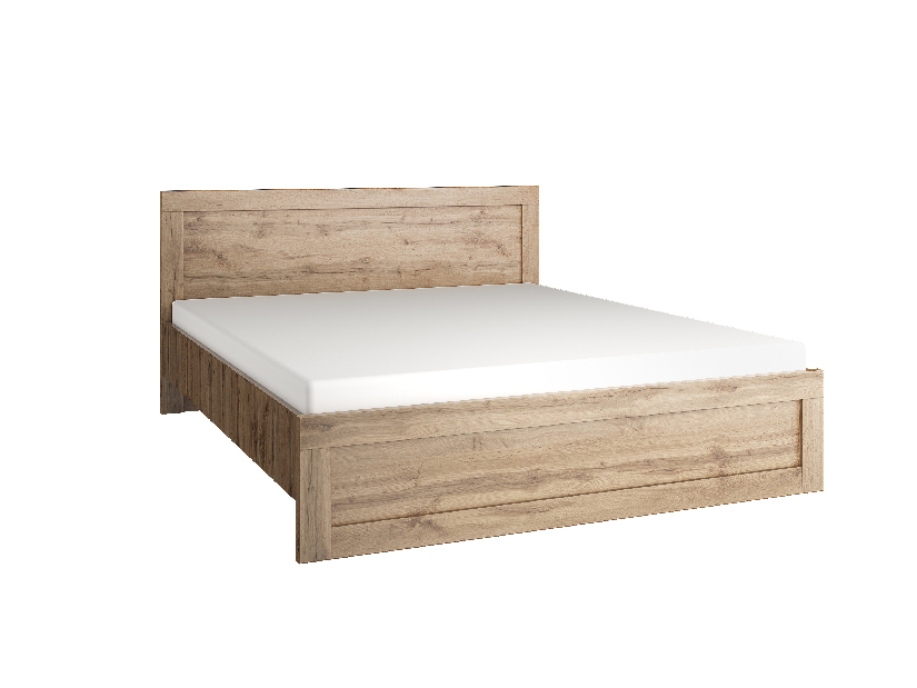 Manželská postel 160 cm Mirella (dub wotan) (s roštem)