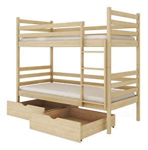 Dětská postel 80 cm Nubia (s roštem a úl. prostorem) (borovice)