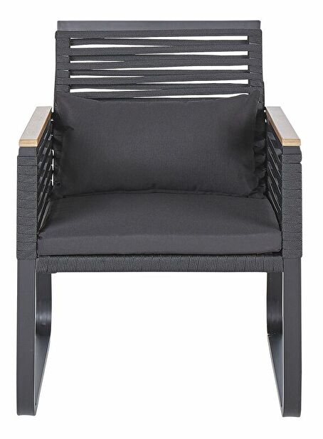 Set 2 ks. zahradních židlí Carisa (černá)