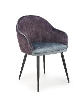 Jídelní židle Kesia (tmavě šedá + modrá)