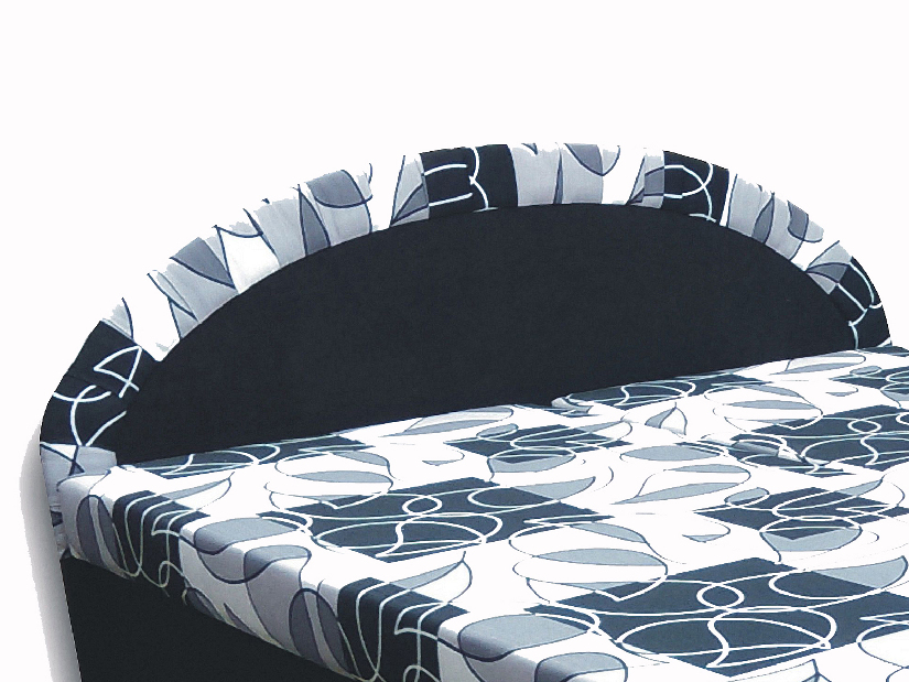 Manželská postel 160 cm Elena (černá) (s matrací)