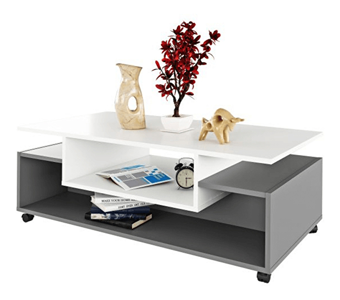 Konferenční stolek Dalo (bílá + grafit) výprodej