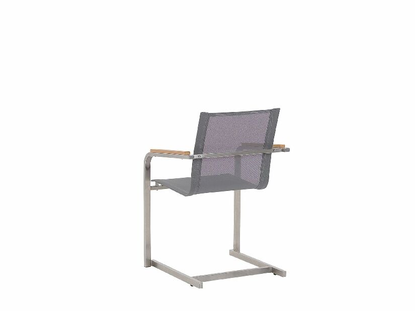 Zahradní set GROSSO/COLSO (dub) (laminát HPL) (šedé židle) (pro 6 osob)