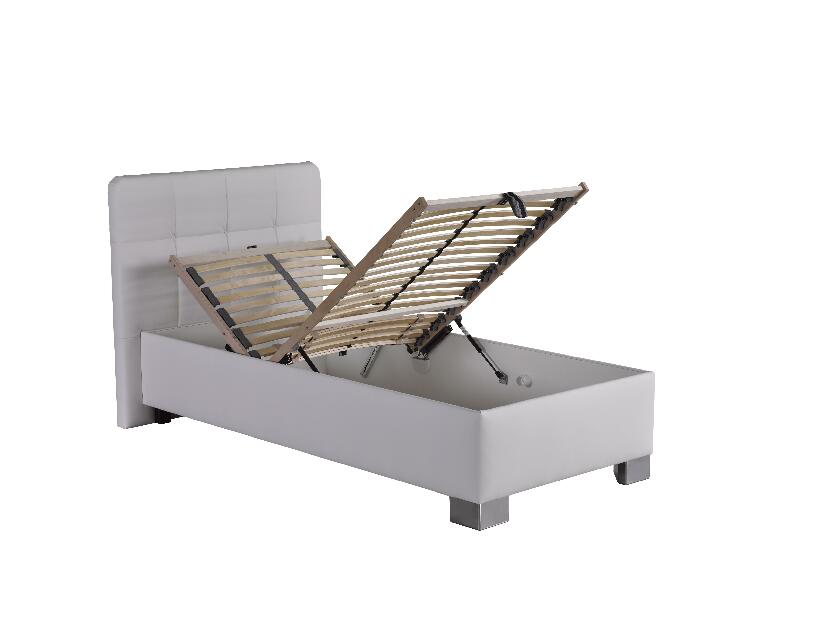 Jednolůžková postel 90 cm Blanár Kelly (bílá) (s roštem)